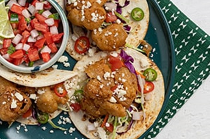 Crispy Cauli W'ngz Tacos