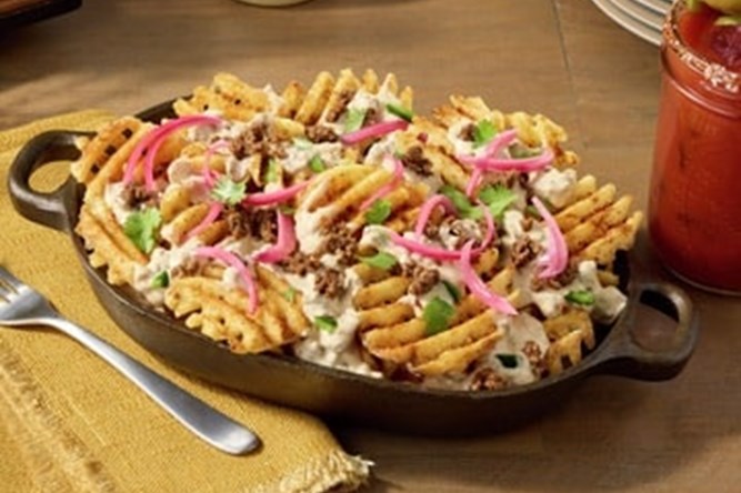 Queso Fundido Loaded Fries Frites garnies de fromage fondu