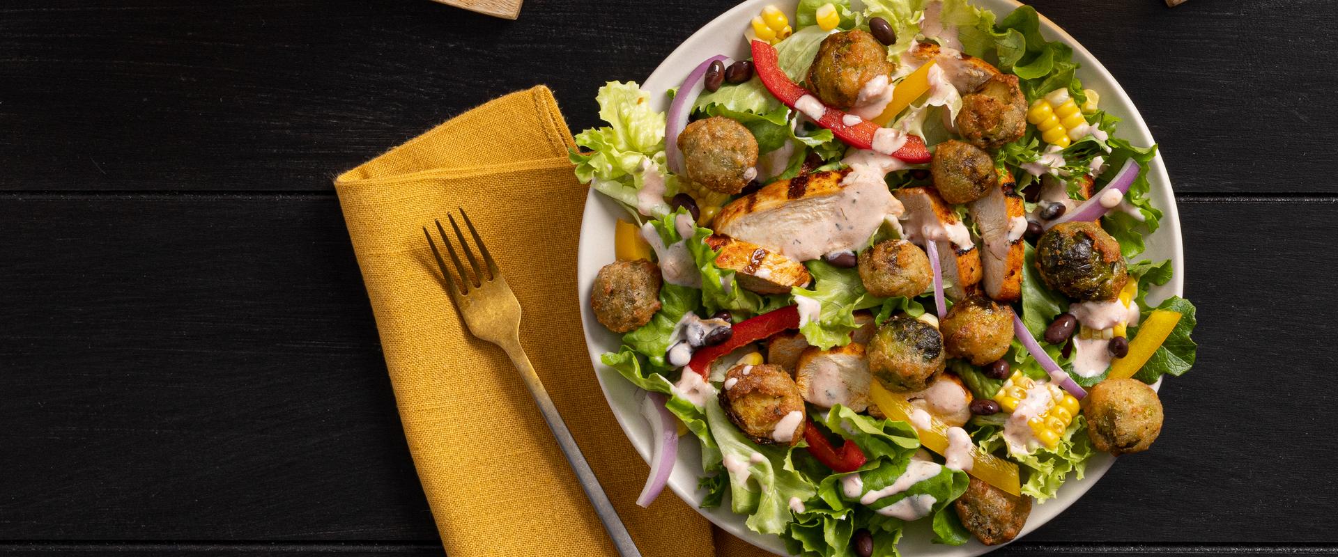 Tex-Mex Salad with Bruss'lz Croutons