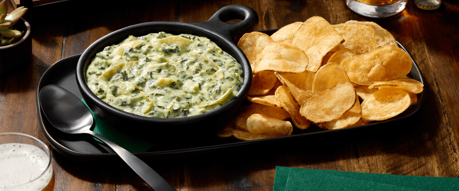 Spinach and Artichoke Dip and Chips