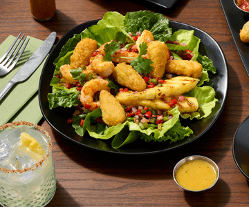 Salade fajita aux crevettes grillées