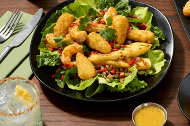 Island Grilled Shrimp Fajita Salad