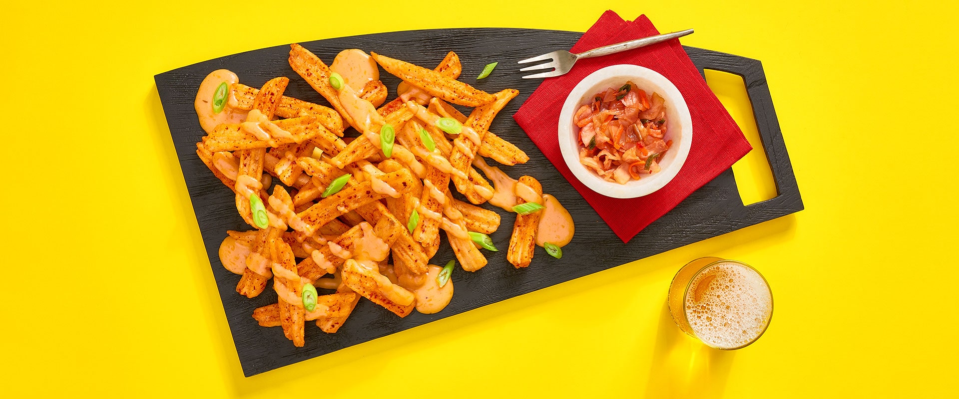 Korean Beer Cheese Fries