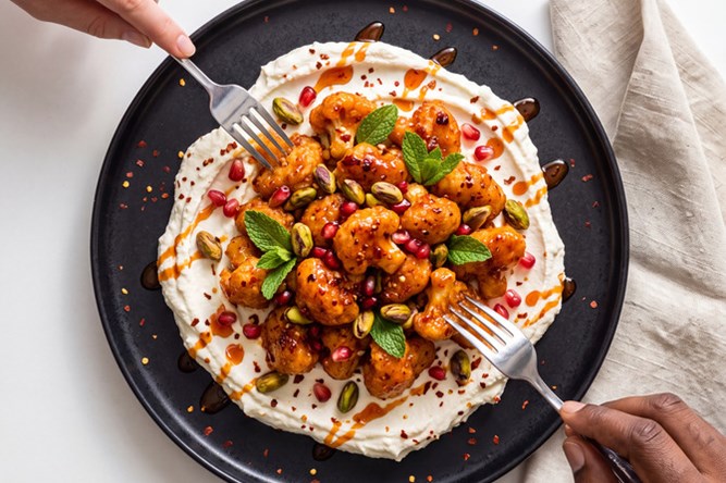 Chou-fleur au miel et à l’harissa 