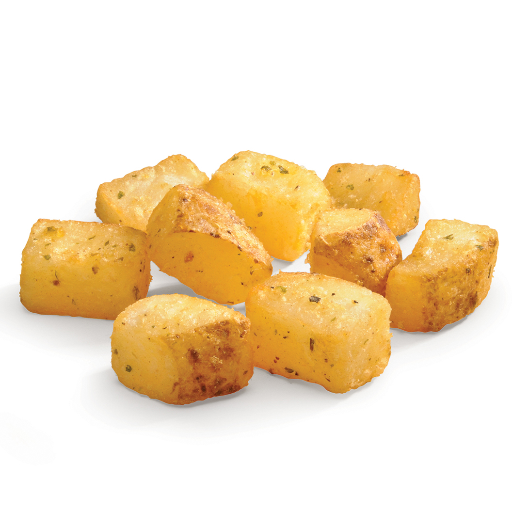 McCainMD Pommes de terre rissolées avec pelure aux fines herbes en dés 1 po X 3/4 po X 5/8 po