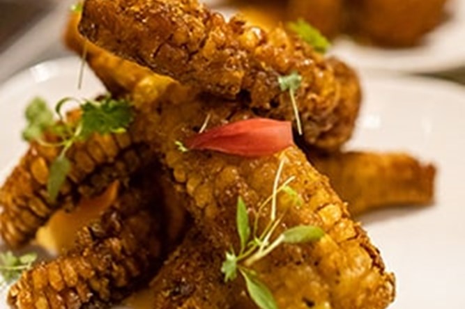 Corn R’bz Mezze V'DGZ™ Côtes de Maïs Sucré en Pâte À Frire au mezzé