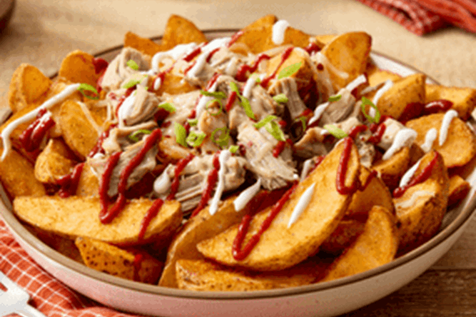 Angry pig loaded fries