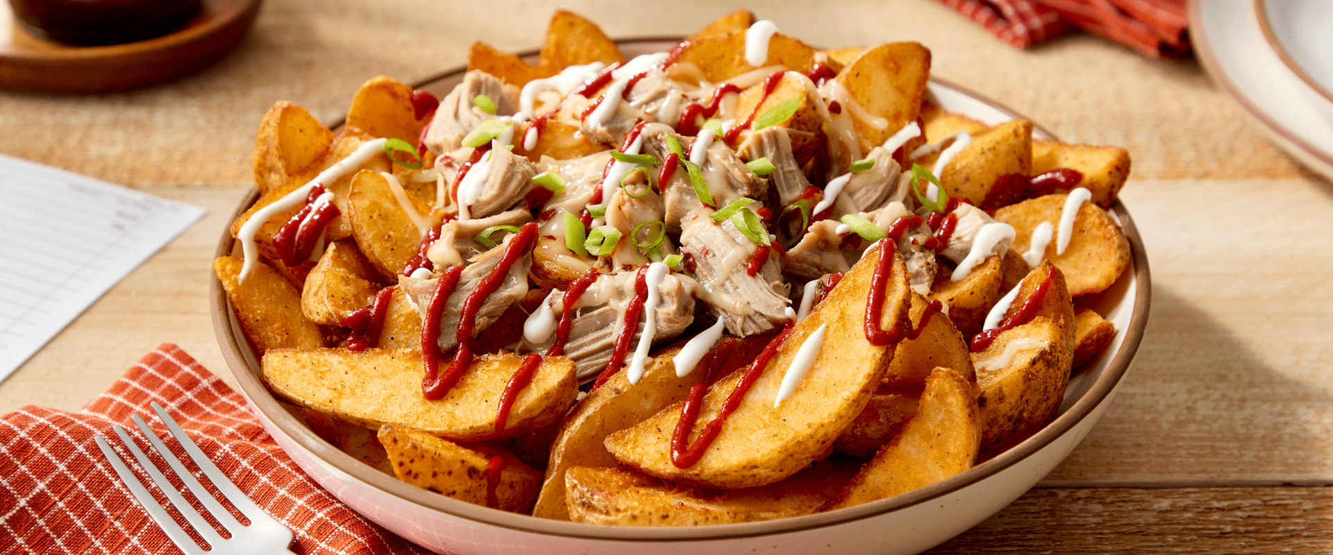 Angry pig loaded fries