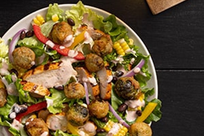 Tex-Mex Salad with Bruss'lz Croutons