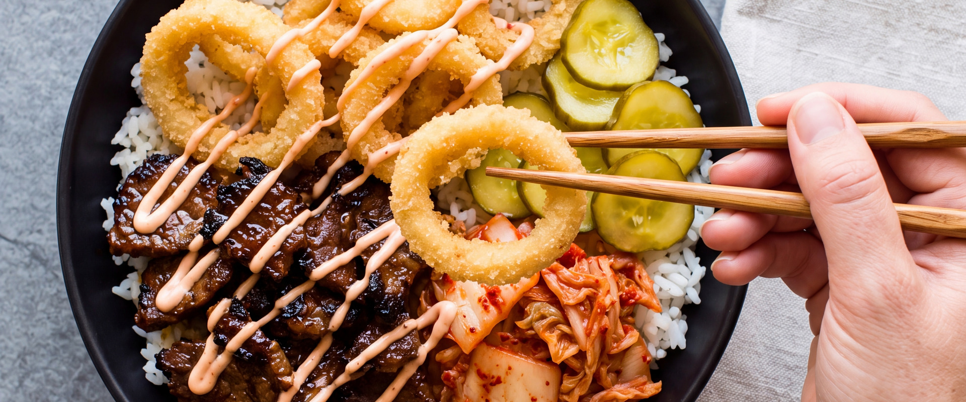 Korean BBQ Onion Ring Bowl