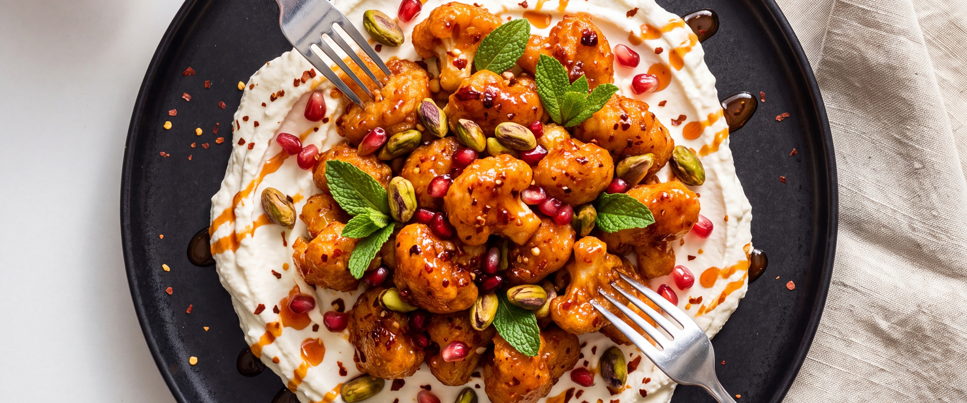 Chou-fleur au miel et à l’harissa 