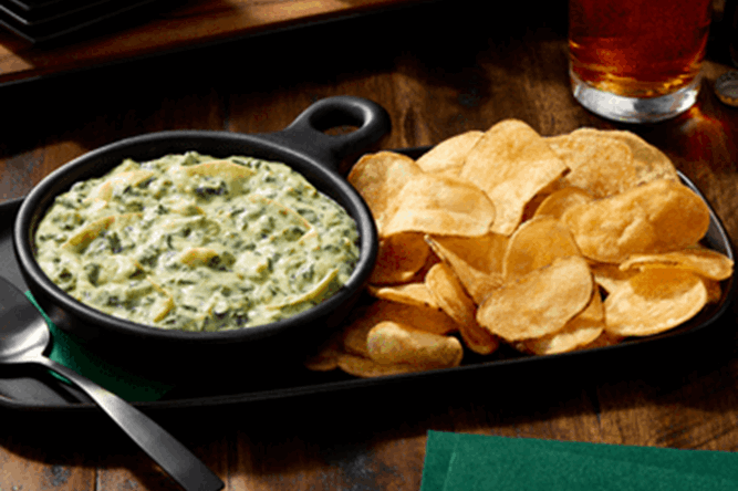 Spinach and Artichoke Dip and Chips